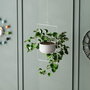 Aberto Design Parapet - Maceta decorativa blanca de metal